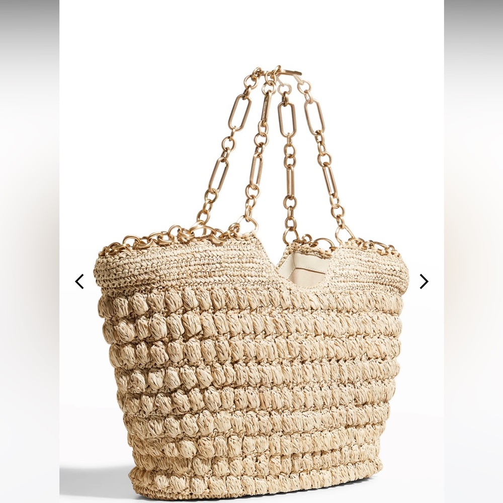 Cult Gaia Samira Raffia Chain Tote